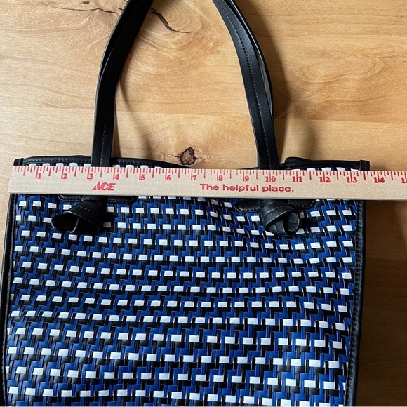 J MCLAUGHLIN LUCILLE HANDBAG DBL HANDLES MAGNET CLOSURE INNER POCKET COLORBLOCK - Picture 8 of 13